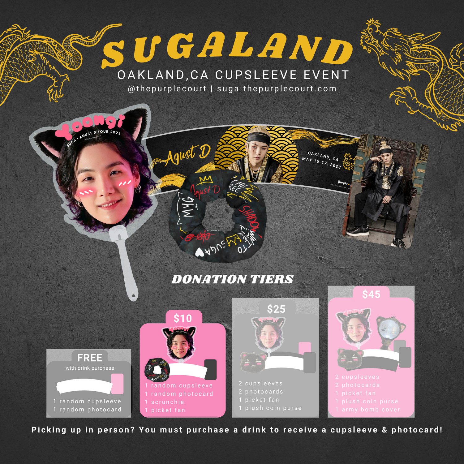 SUGALAND Donation Tiers