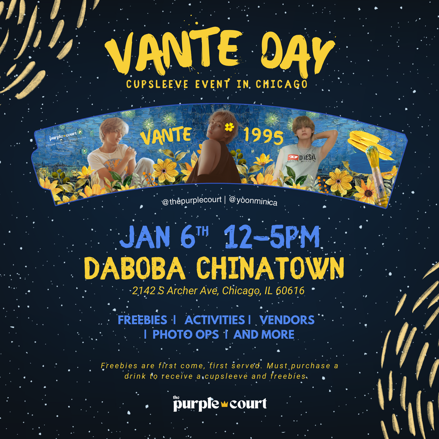 Taehyung Birthday Cupsleeve + One Page Calendar Set