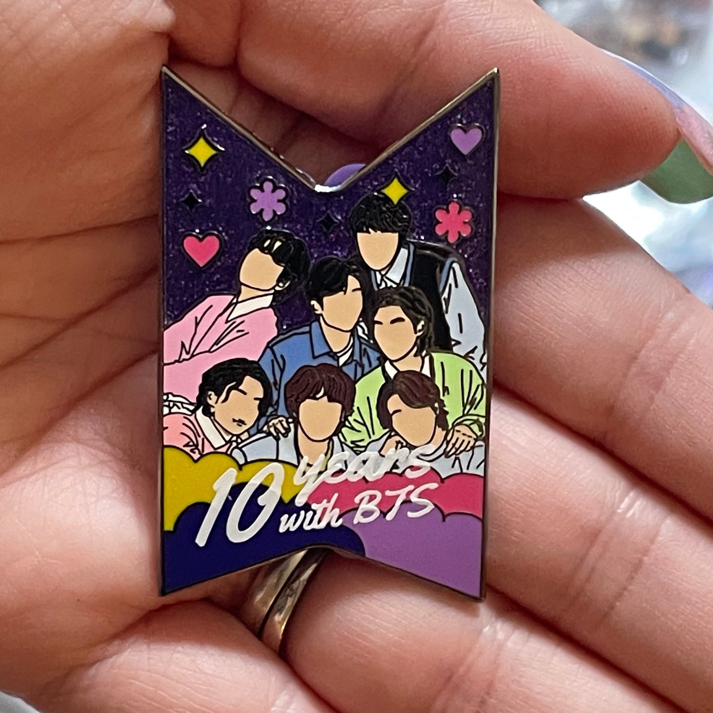 10 Years with BTS Enamel Pin