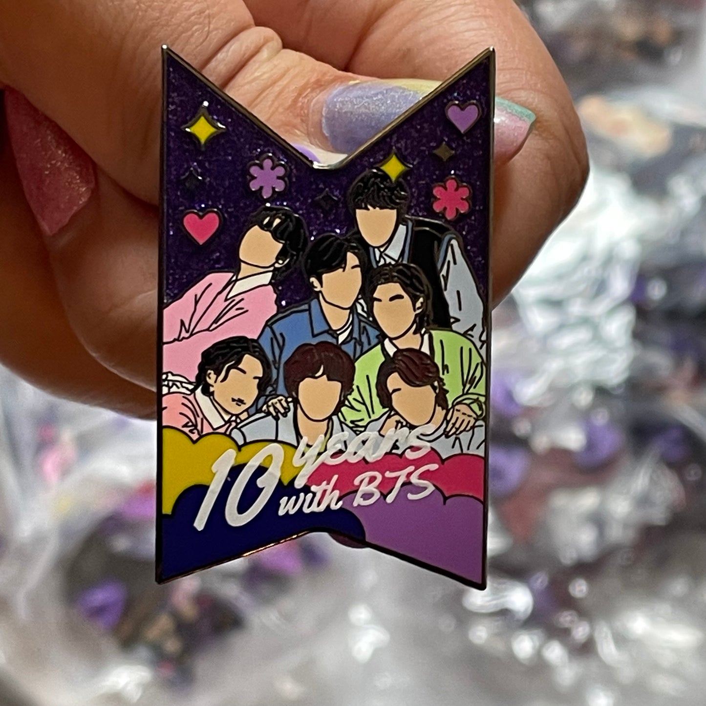 10 Years with BTS Enamel Pin