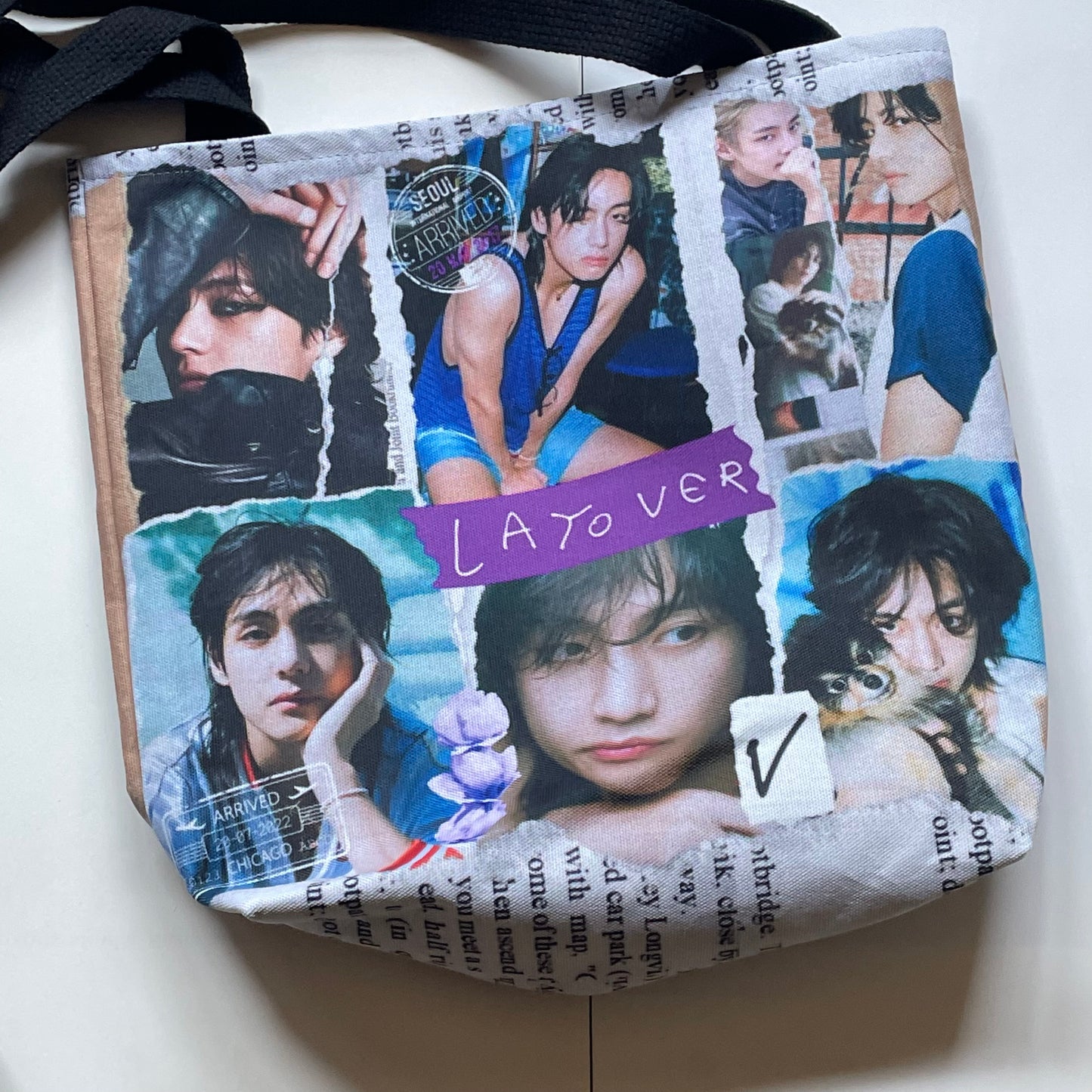 Taehyung Layover Tote Bag