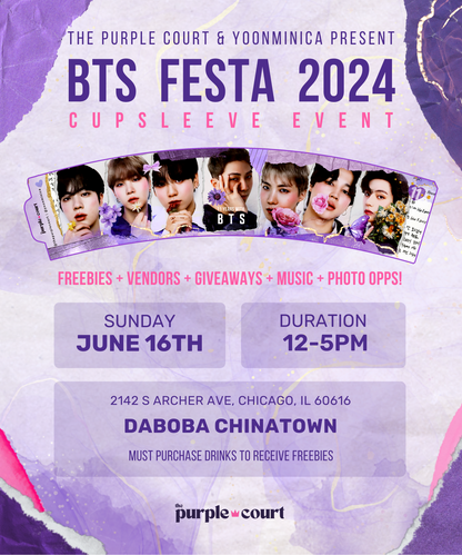 BTS FESTA 2024 - Donation Tier - Cupsleeve, Mini Print, Photocards & Stickers