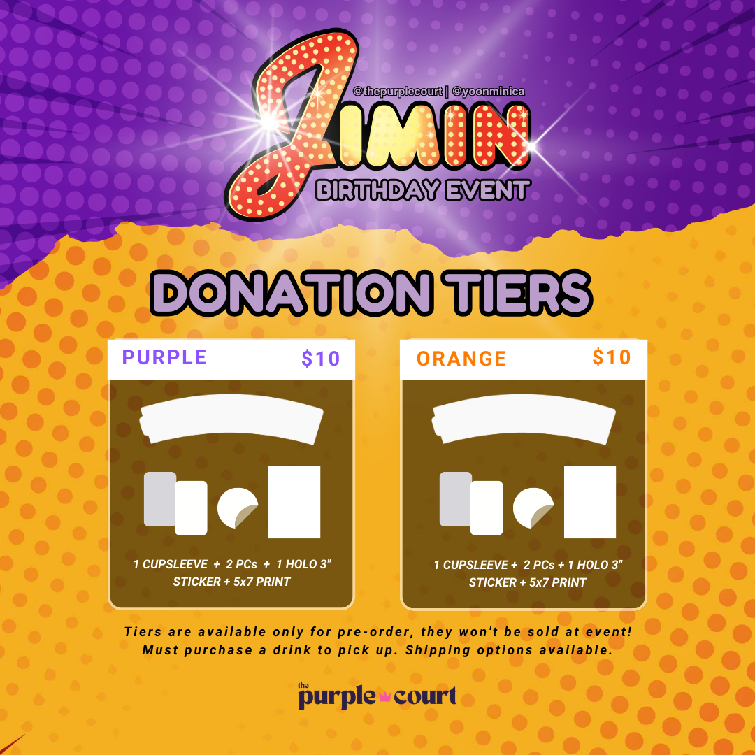 JIMIN BDAY - Donation Tiers