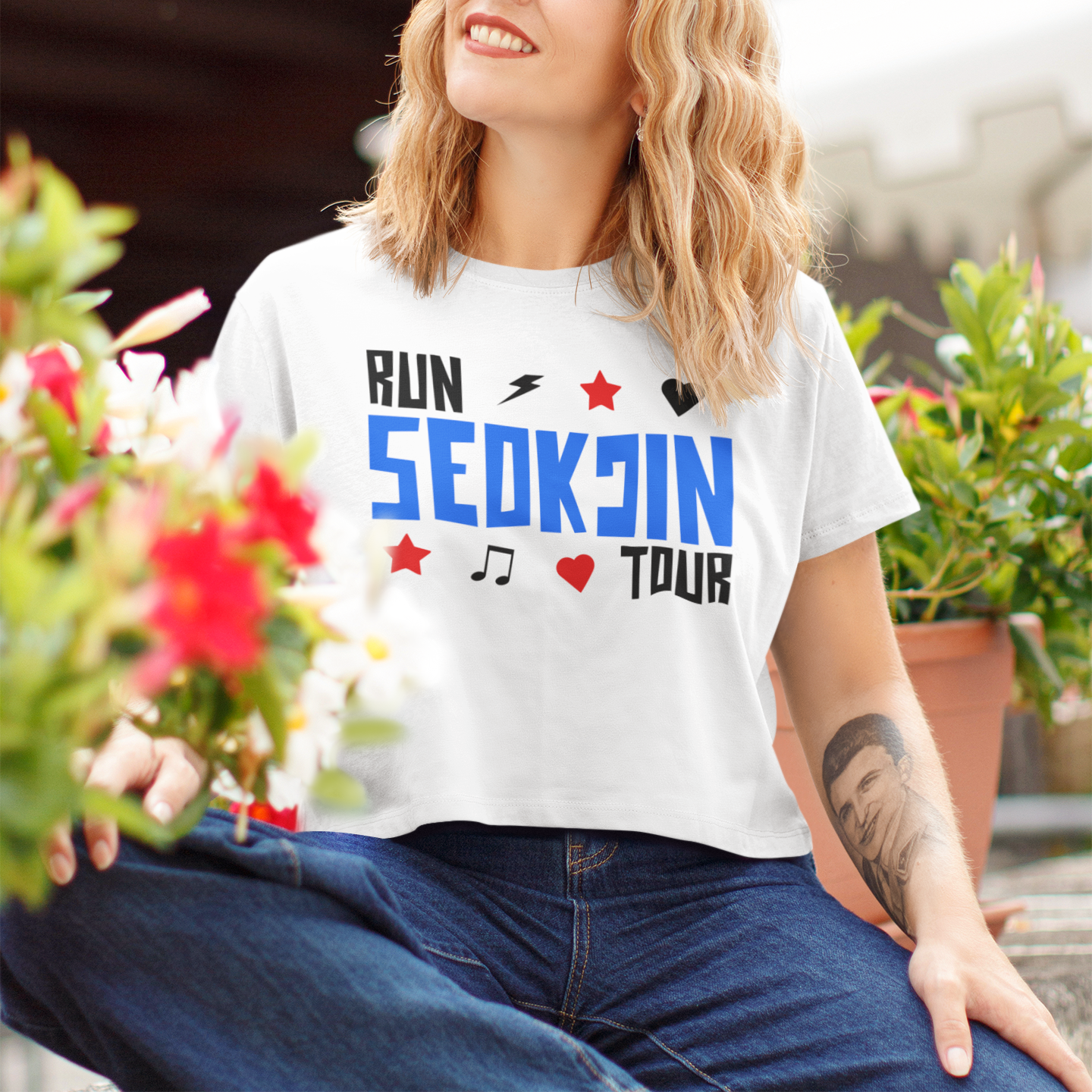 Run Seokjin Tour Crop Tee