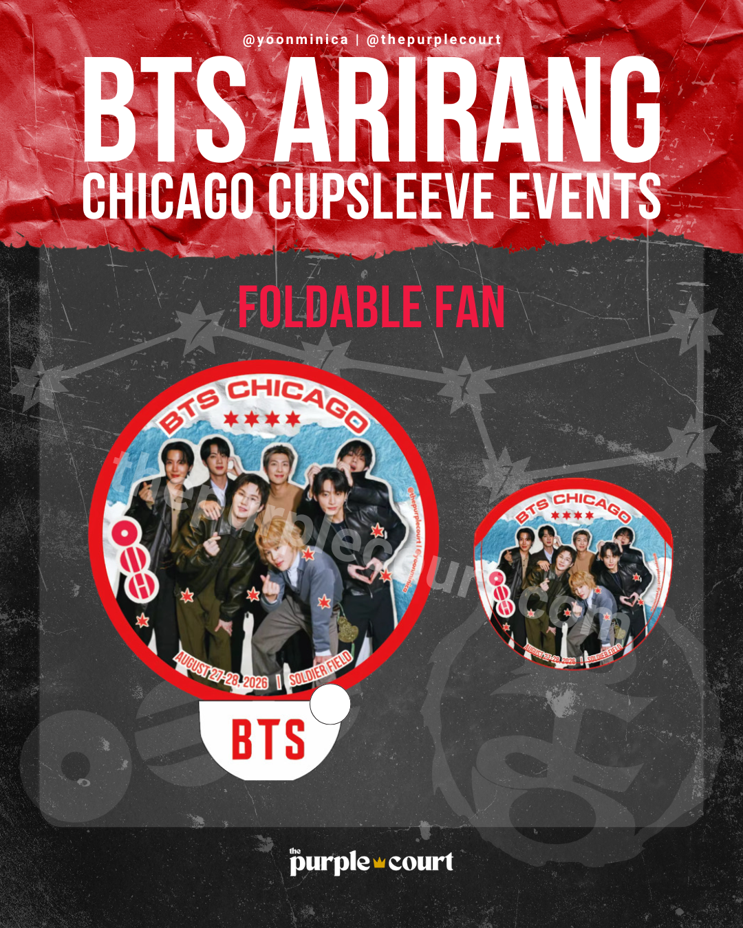 BTS ARIRANG Chicago Cupsleeve Events - FYA Donation Tier