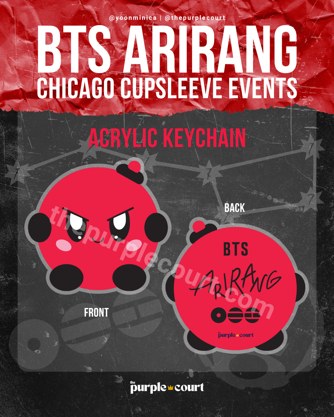 BTS ARIRANG Chicago Cupsleeve Events - HOOLIGAN Donation Tier