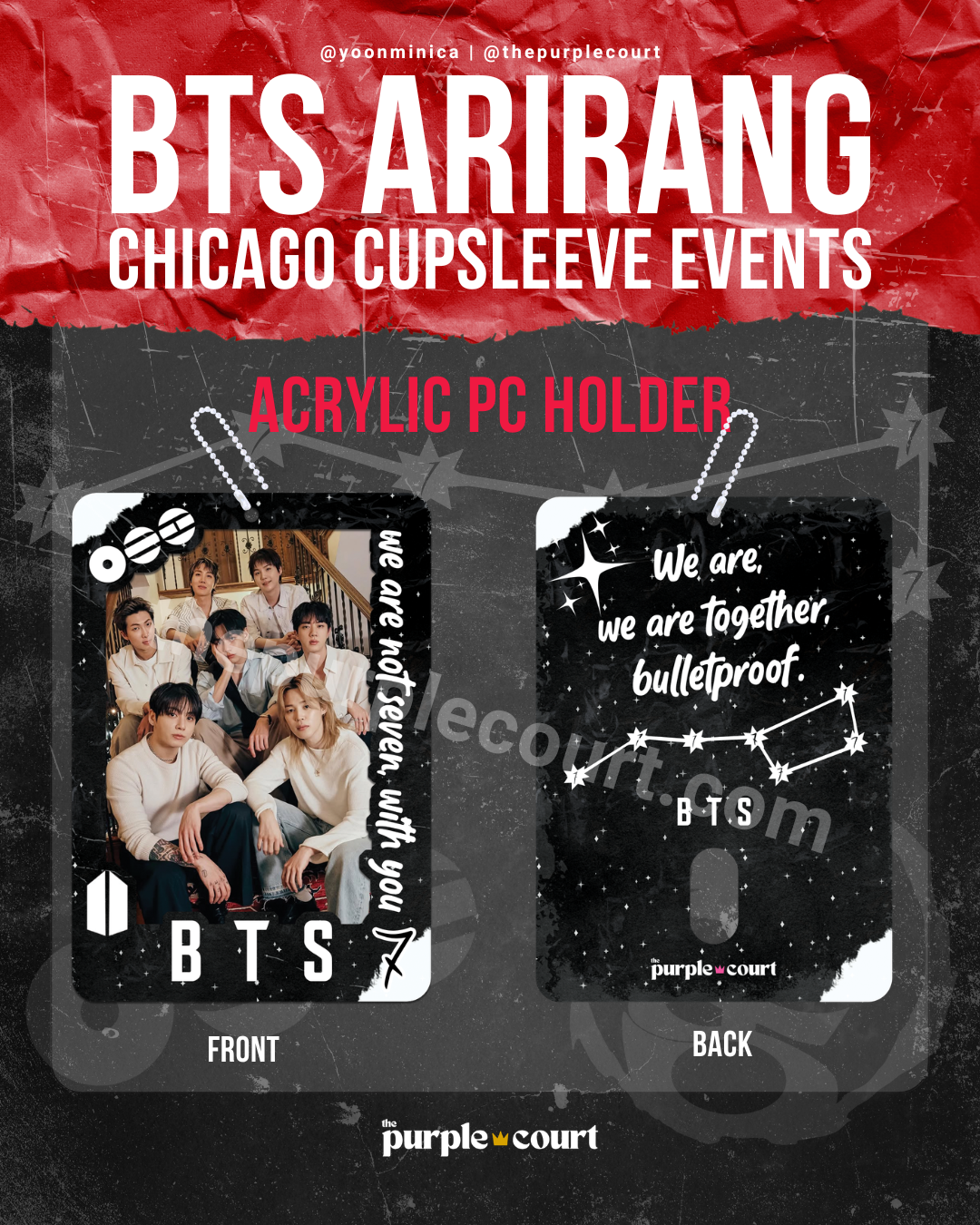 BTS ARIRANG Chicago Cupsleeve Events - ARI Donation Tier