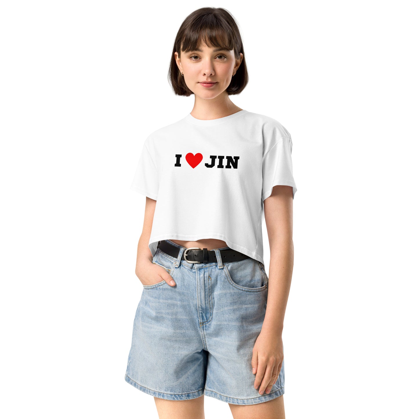 I Love Jin Crop Tee