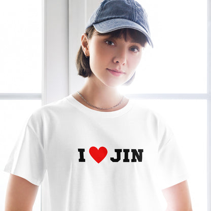 I Love Jin Crop Tee